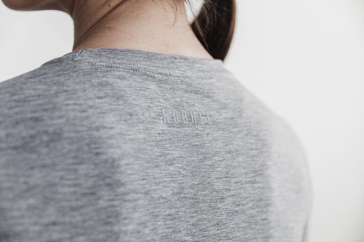 Nobull Crossfit® Women's Long Sleeves Grey | Australia (QD5168)